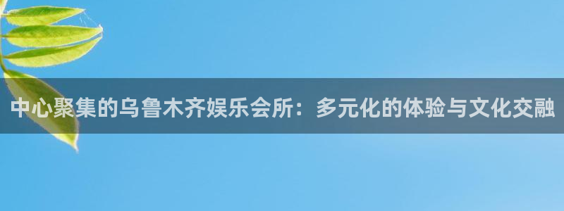 万事娱乐,apk.1：中心聚集的乌鲁木齐娱乐会所：多元化的体验与文化交融